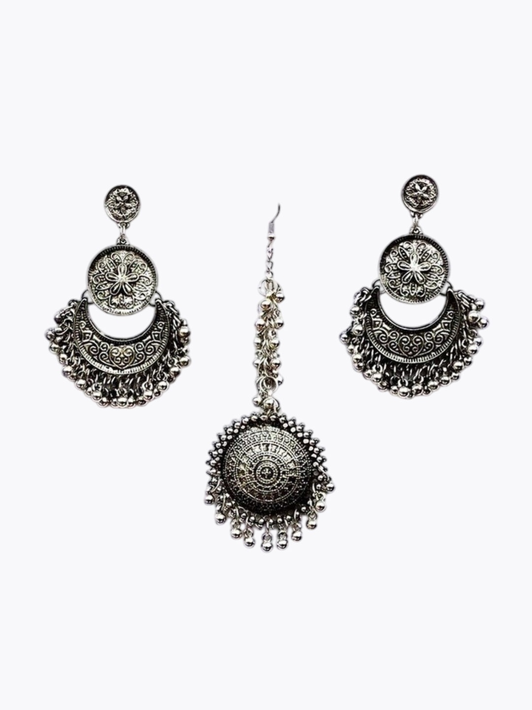 

Oxidized Heaven Sterling Silver-Plated Beaded Jewellery Set