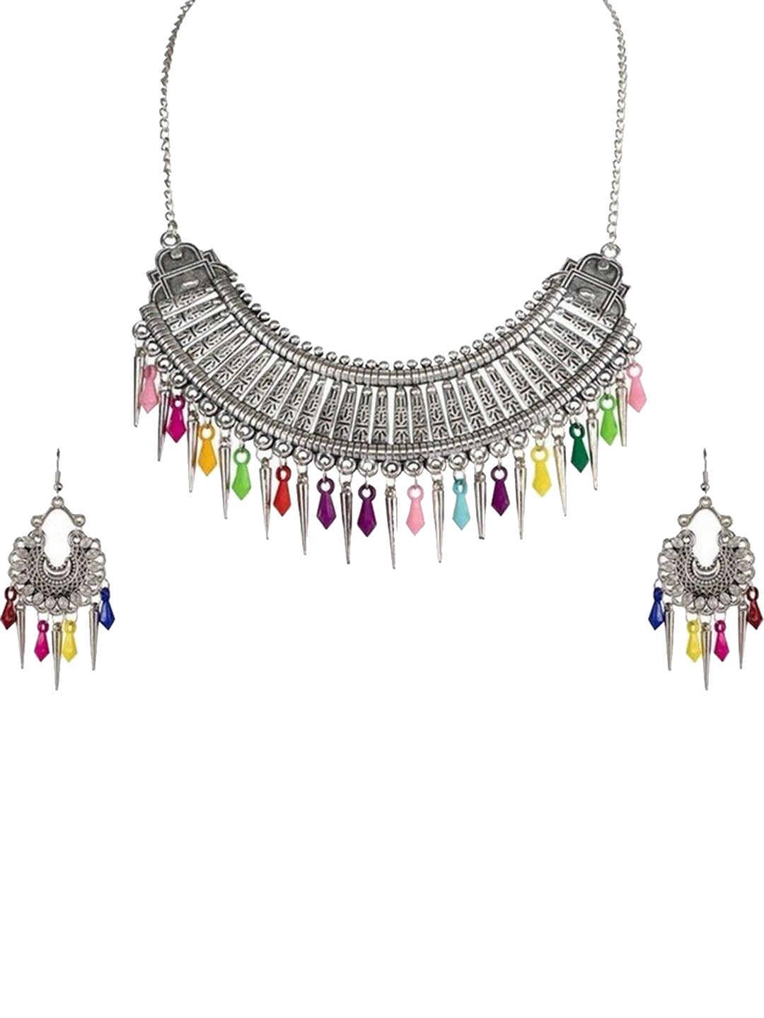 

Oxidized Heaven Sterling Silver-Plated Beaded Jewellery Set