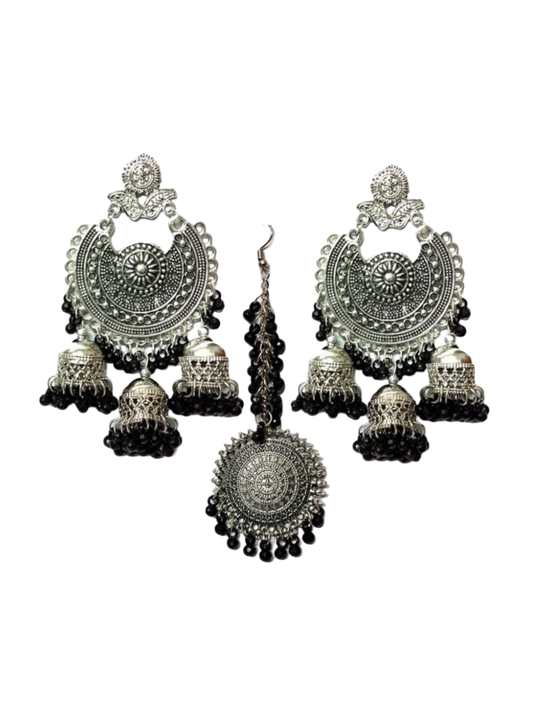 

Oxidized Heaven Sterling Silver-Plated Beaded Jewellery Set