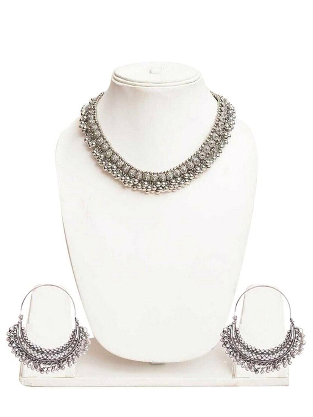 

Oxidized Heaven Sterling Silver Plated Necklace and Earrings
