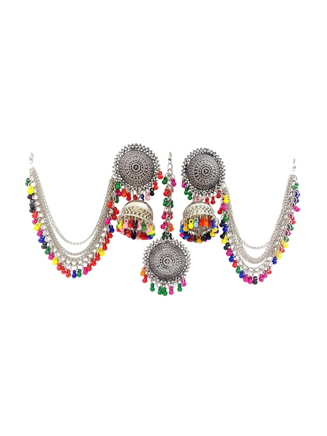 

Oxidized Heaven Sterling Silver-Plated Beaded Jewellery Set