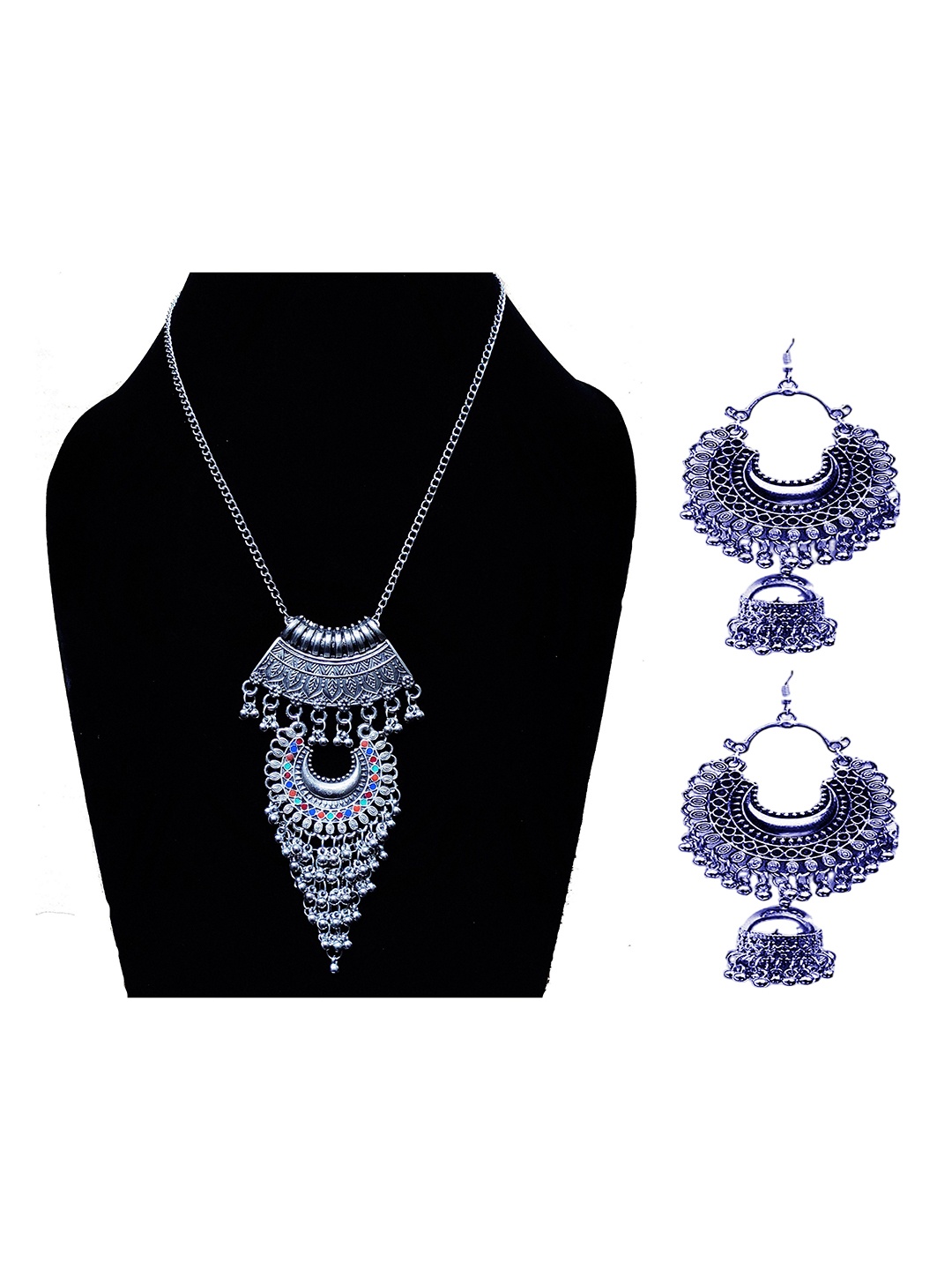 

Oxidized Heaven Sterling Silver-Plated Beaded Jewellery Set