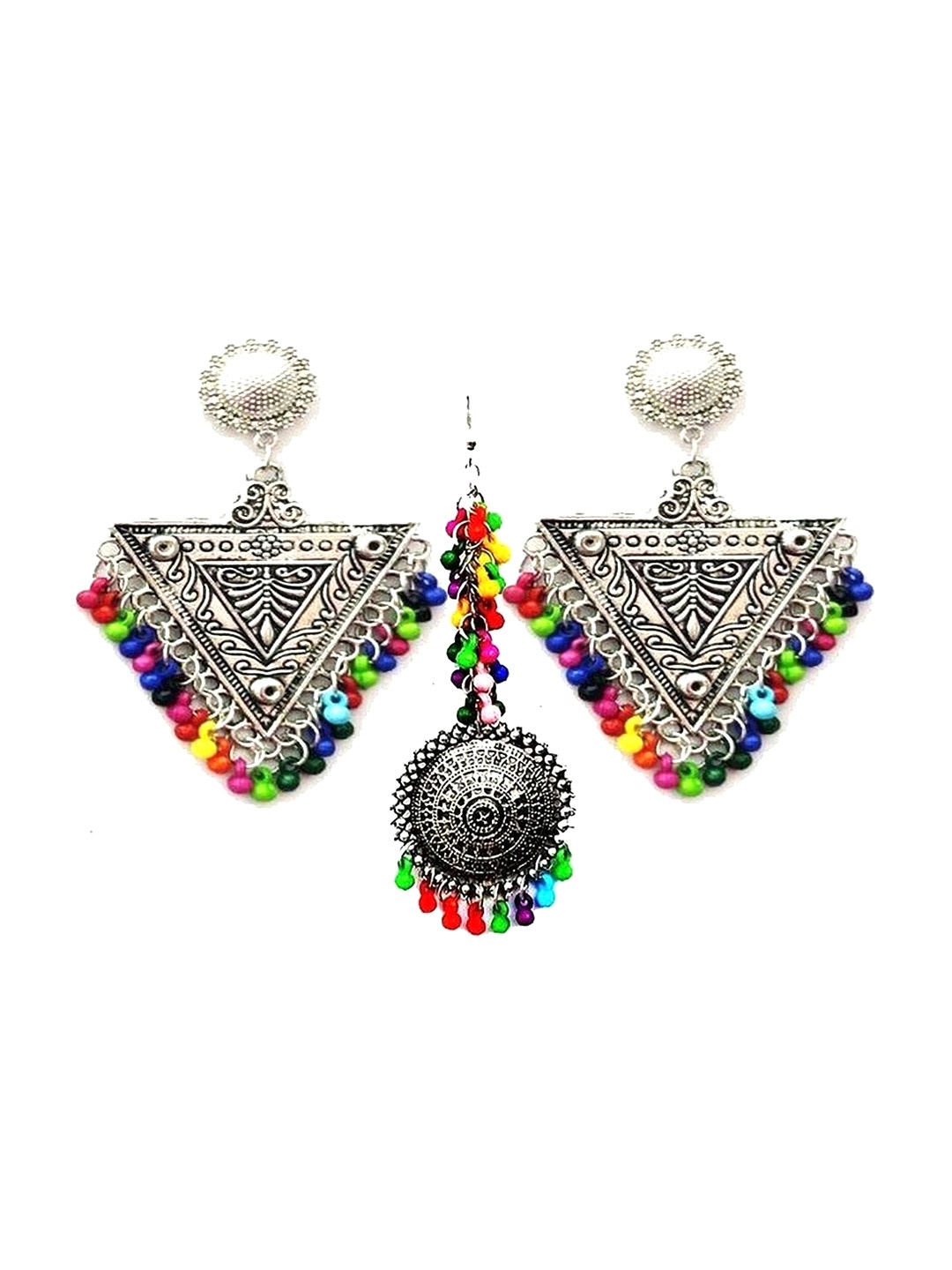 

Oxidized Heaven Sterling Silver-Plated Beaded Jewellery Set