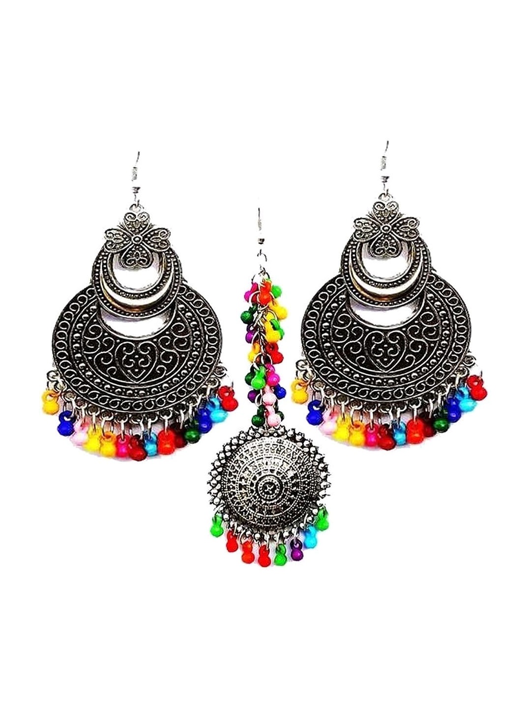 

Oxidized Heaven Sterling Silver-Plated Beaded Jewellery Set