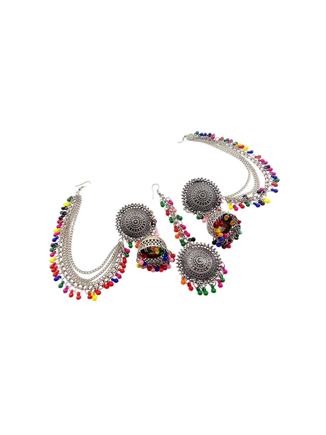 

Oxidized Heaven Sterling Silver Plated Beaded Jewellery Set