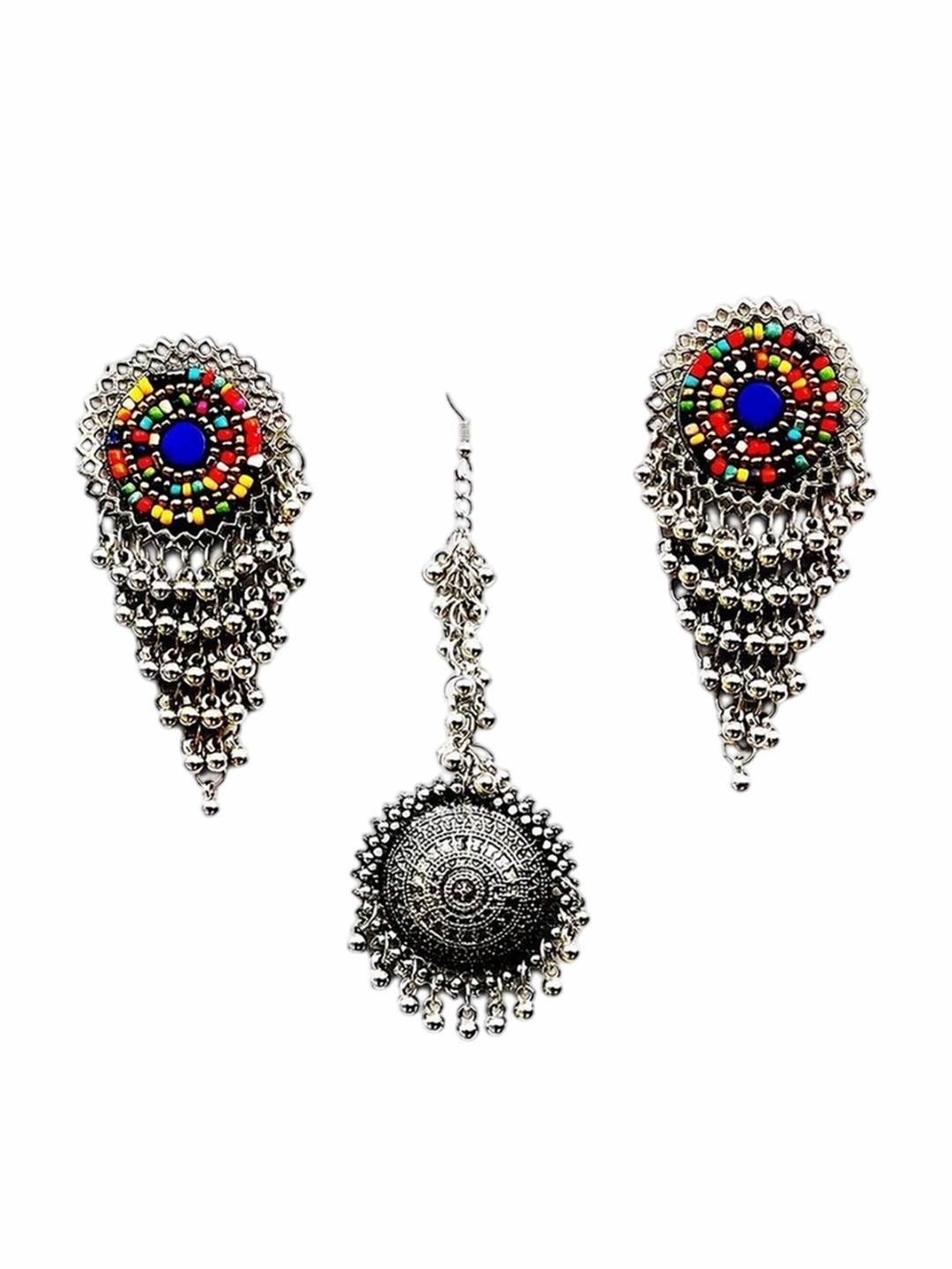 

Oxidized Heaven Sterling Silver-Plated Beaded Jewellery Set