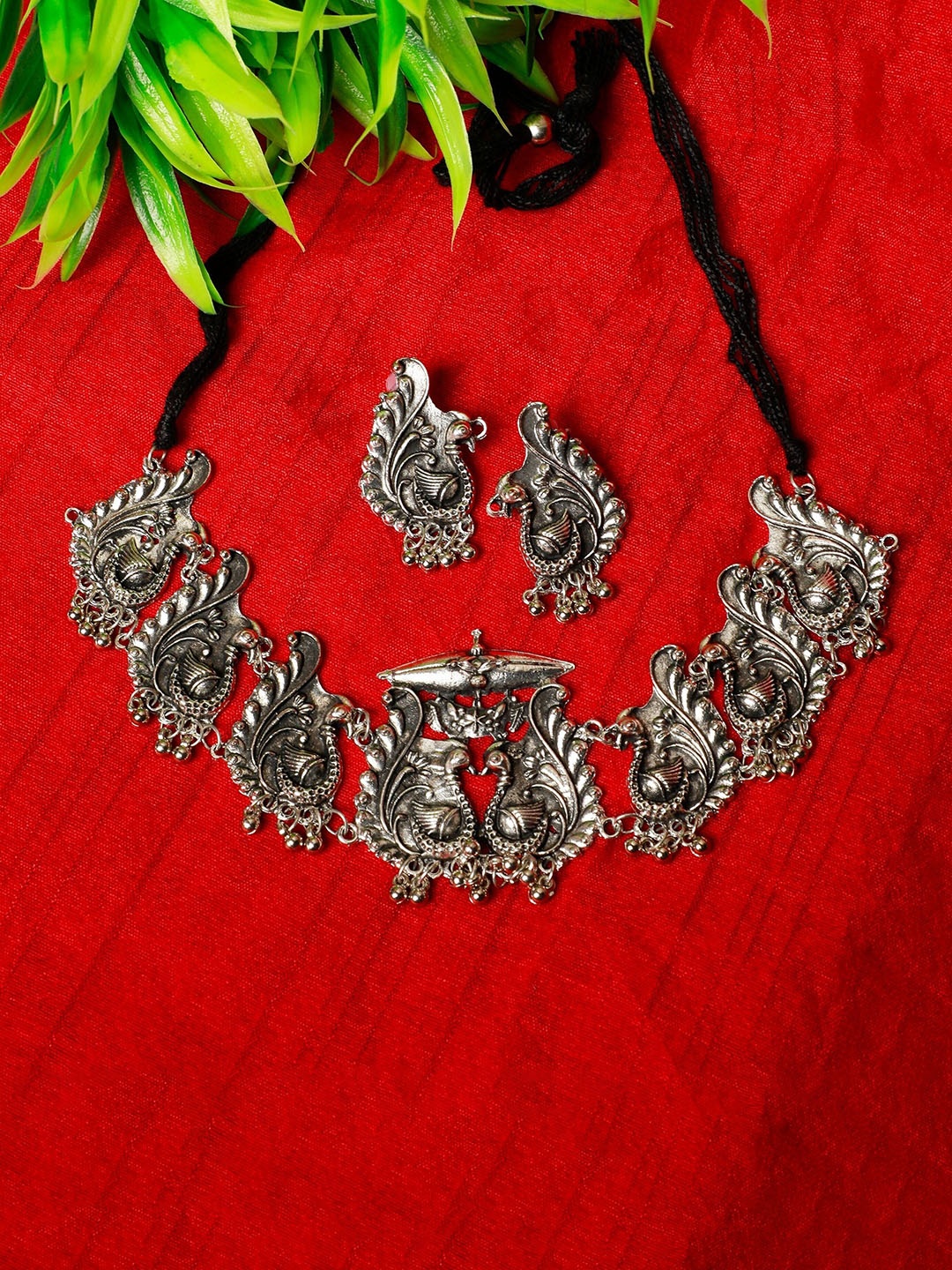 

Oxidized Heaven Sterling Silver, Silver Plated Necklace & Earrings