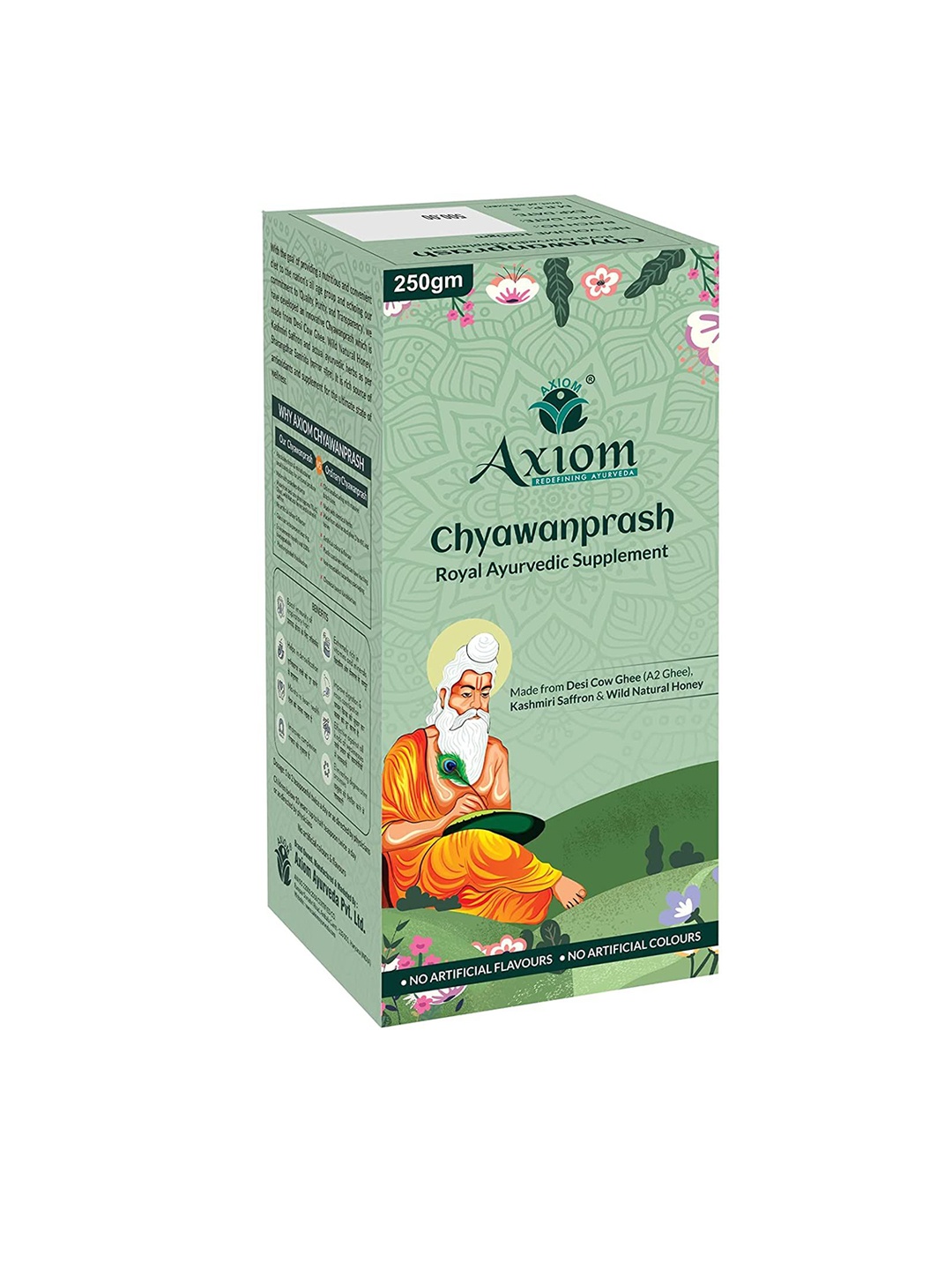 

Axiom Royal Ayurvedic Chyawanprash With Desi Ghee Kashmiri Saffron & Natural Honey- 250 g, Green