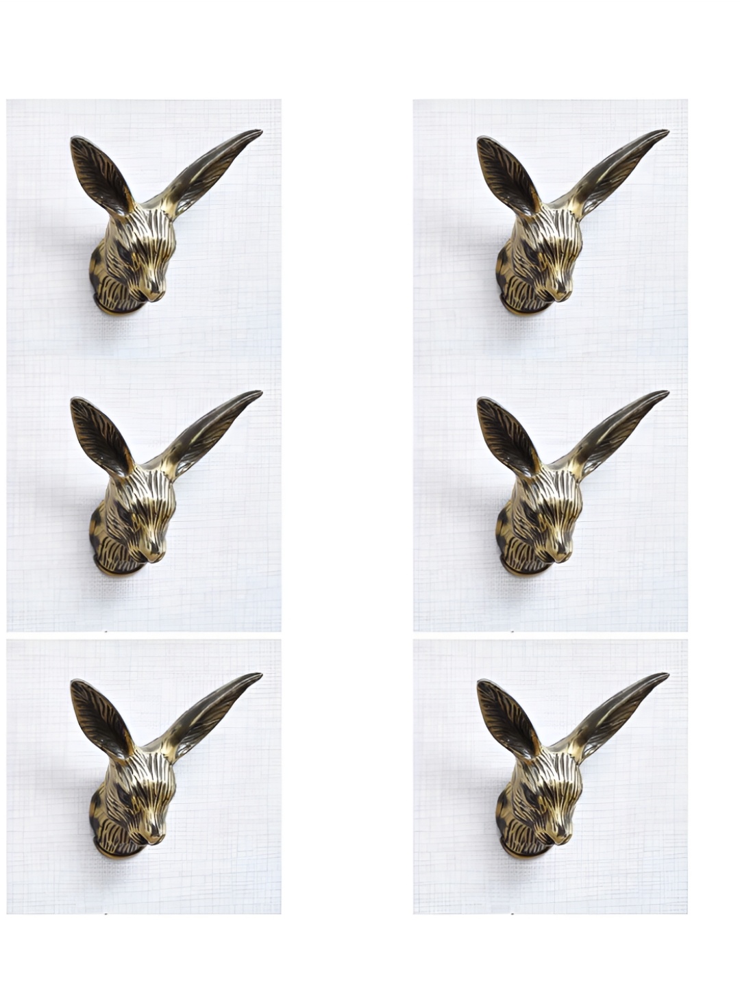 

IndianShelf Bronze 6 Pieces Aluminium Rabbit Coat Hooks Door Hangers