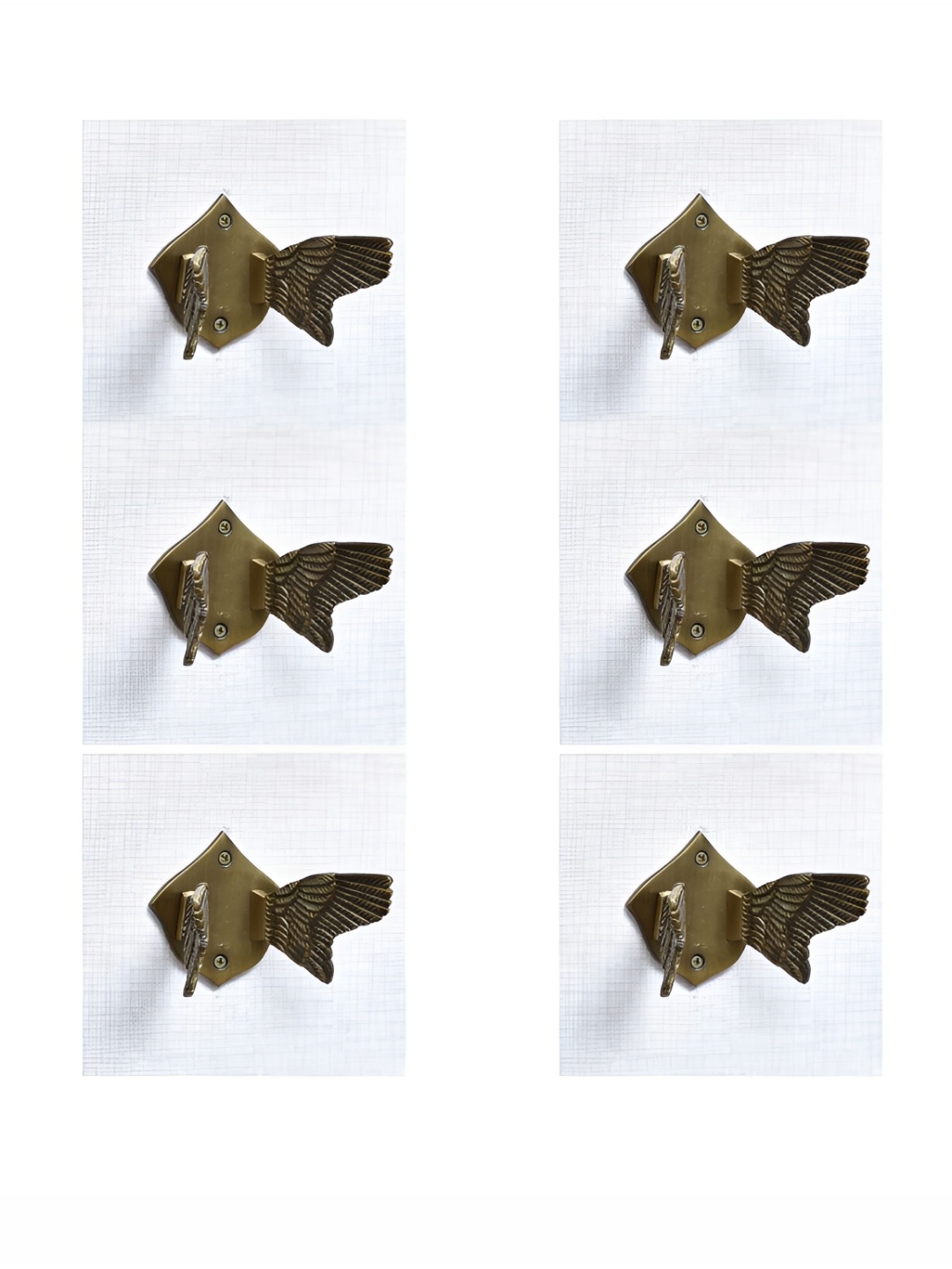 

IndianShelf Bronze 6 Piece Aluminium Eagle Wall Hooks