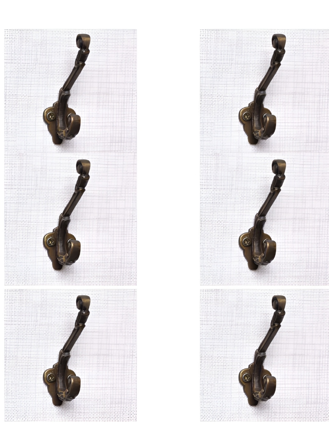 

IndianShelf Bronze 6 Pieces Metal Wall Hooks