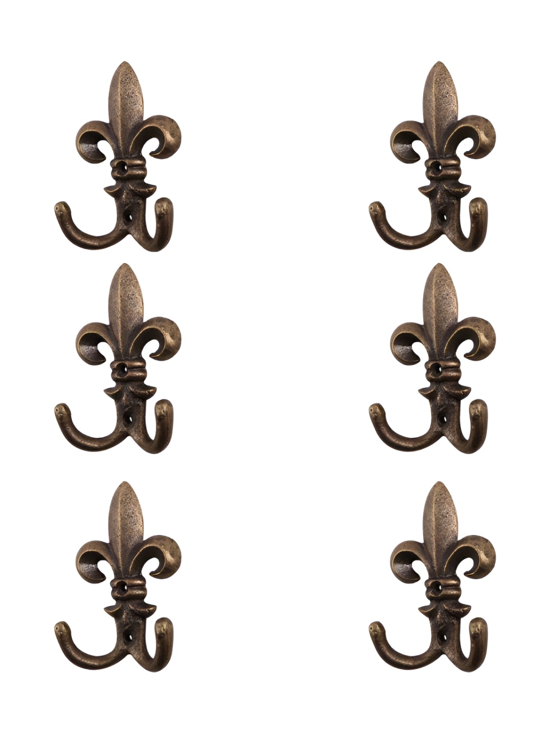 

IndianShelf Bronze 6 Piece Ceramic Wall Hooks