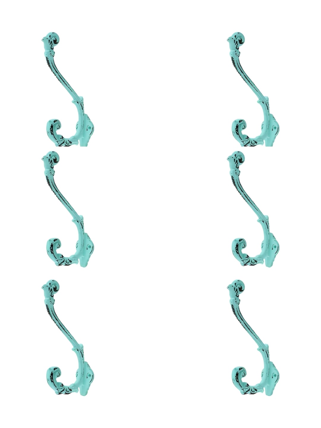 

IndianShelf Bronze-Toned 6 Pieces Farmhouse Iron Wall Hooks
