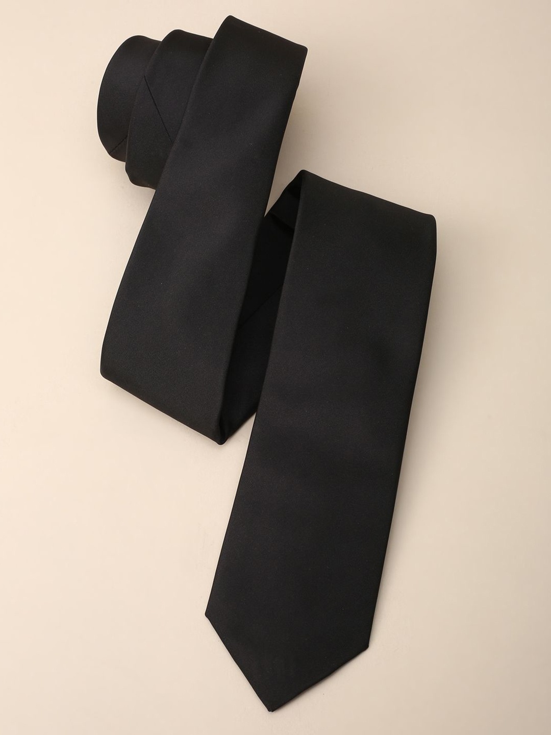 

Louis Philippe Men Skinny Tie, Black