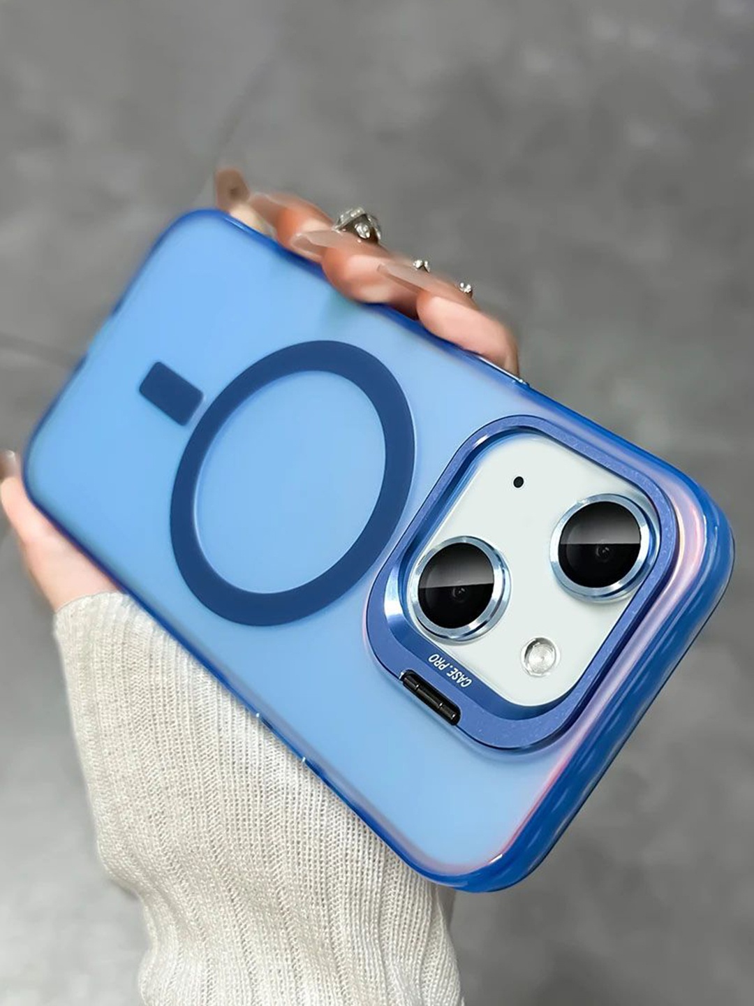 

Luxury Kase LK169 Solid iPhone 14 Plus Back Case Mobile Accessories, Blue