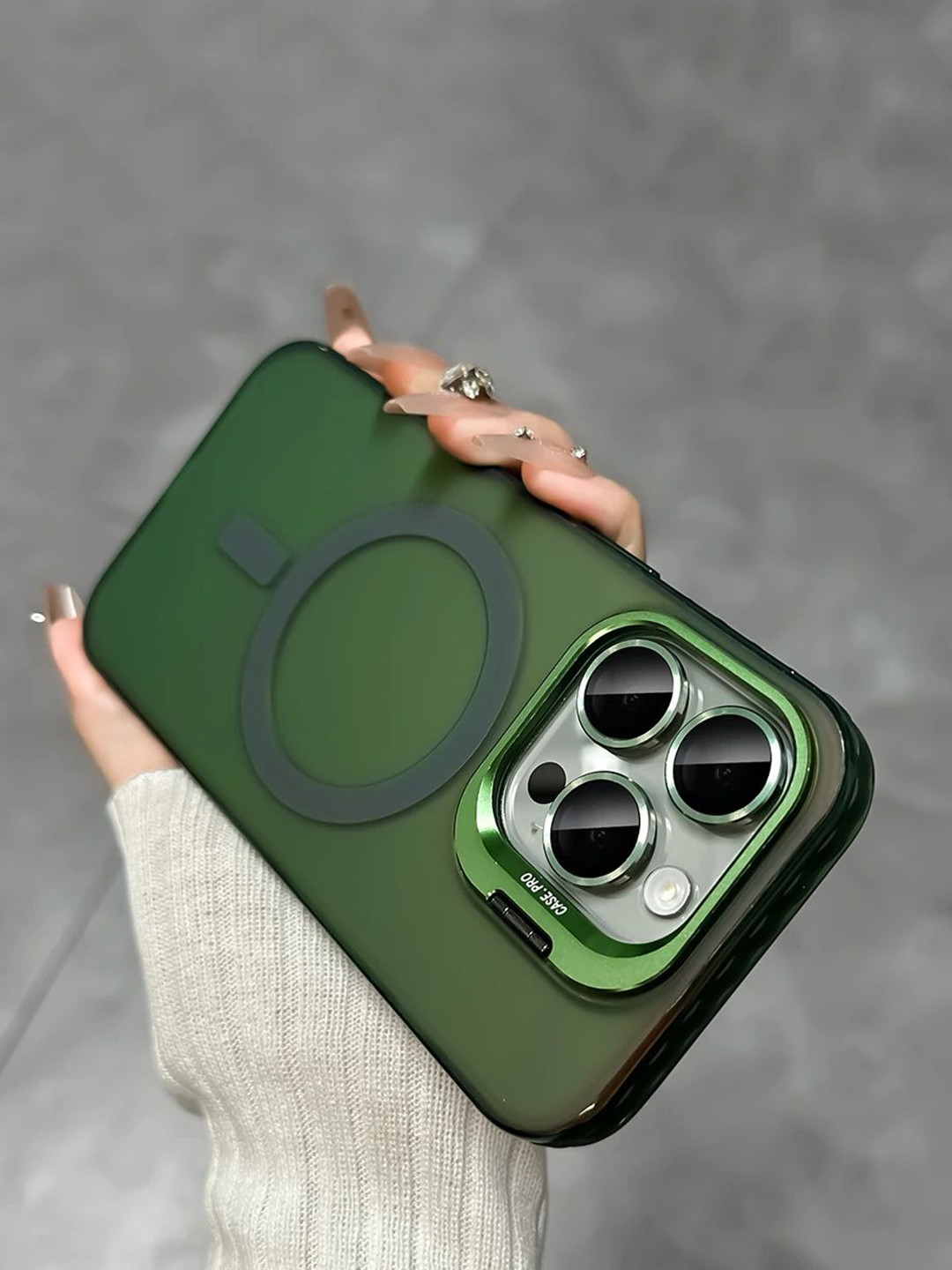 

Luxury Kase Solid iPhone 13 Pro Max Back Case Mobile Accessories, Green