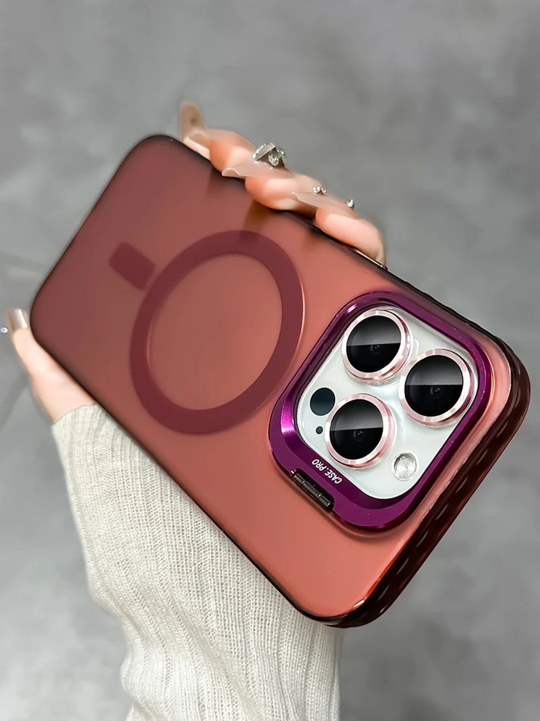 

Luxury Kase Solid iPhone 13 Pro Back Case Mobile Accessories, Rust