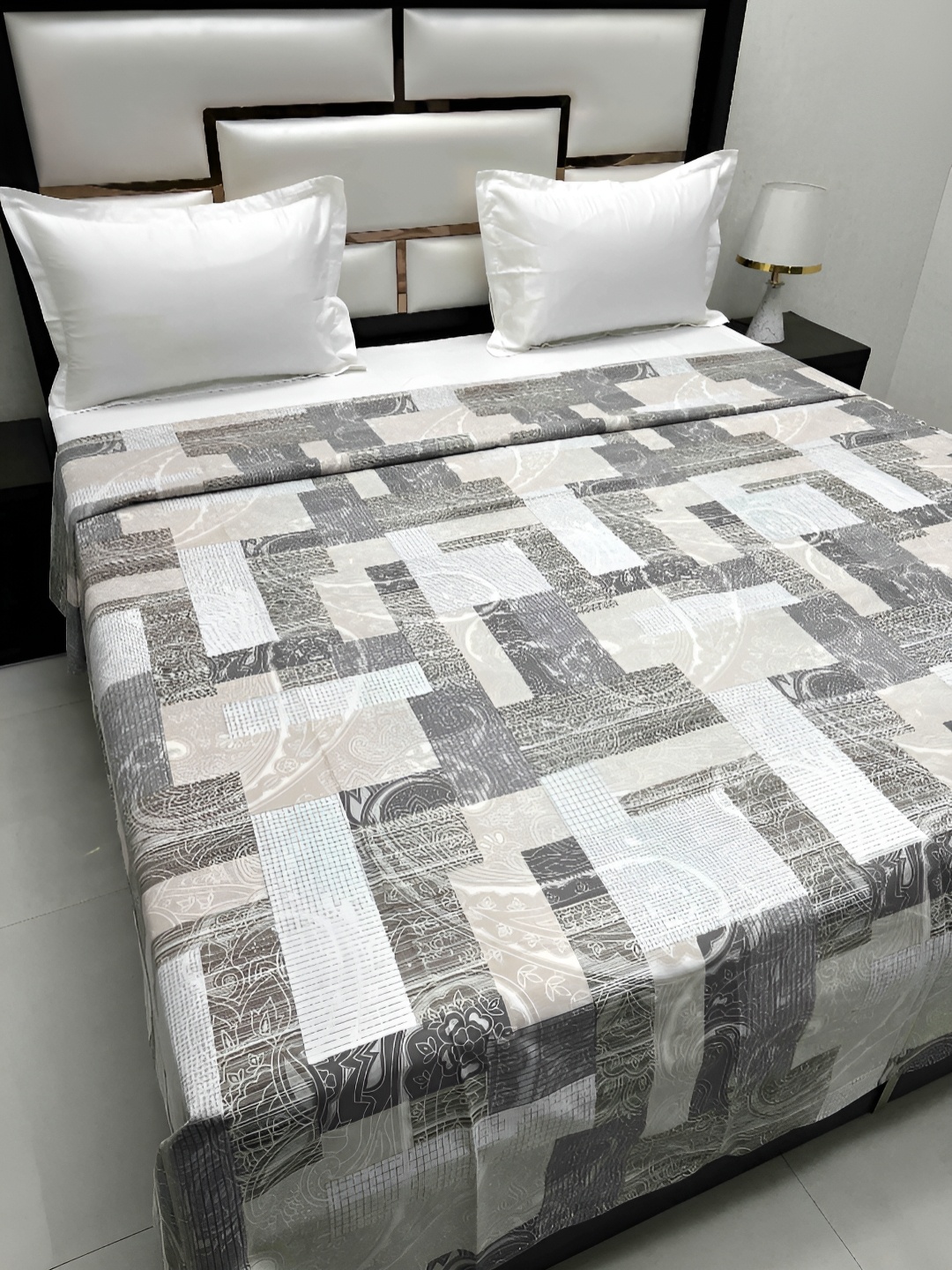 

Pure Decor Cotton Double Bed King Size Winter Duvet Cover for Comforter Quilt & Rajai, White