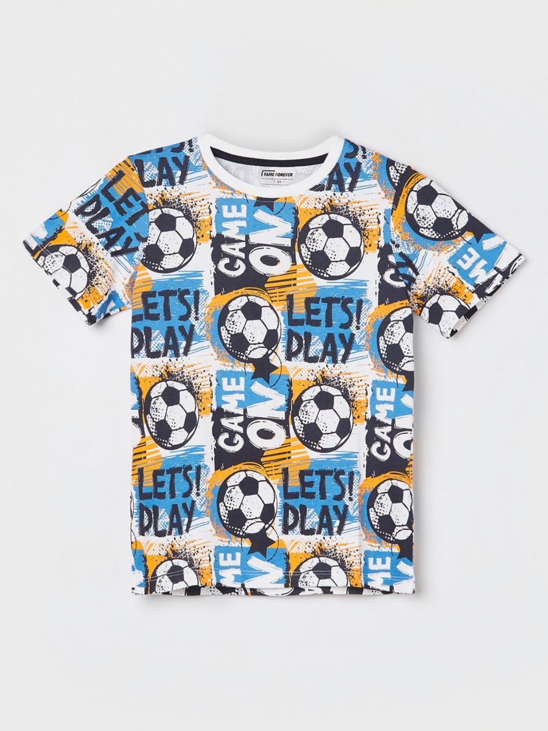 

Fame Forever by Lifestyle Boys Typography Printed Round Neck Cotton T-shirt, White