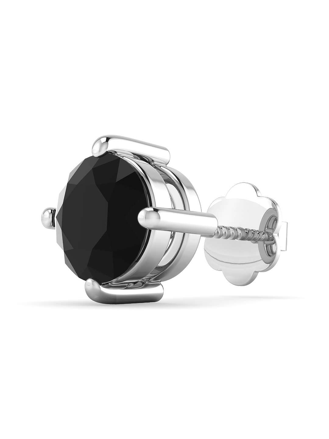 

ORIONZ Sterling Silver Contemporary Cubic Zirconia Chunky Studs, Black