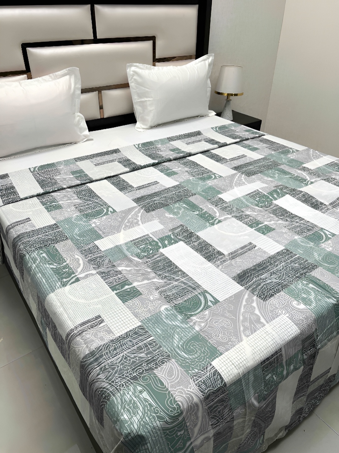

Pure Decor Cotton Double Bed King Size Winter Duvet Cover for Comforter Quilt & Rajai, White