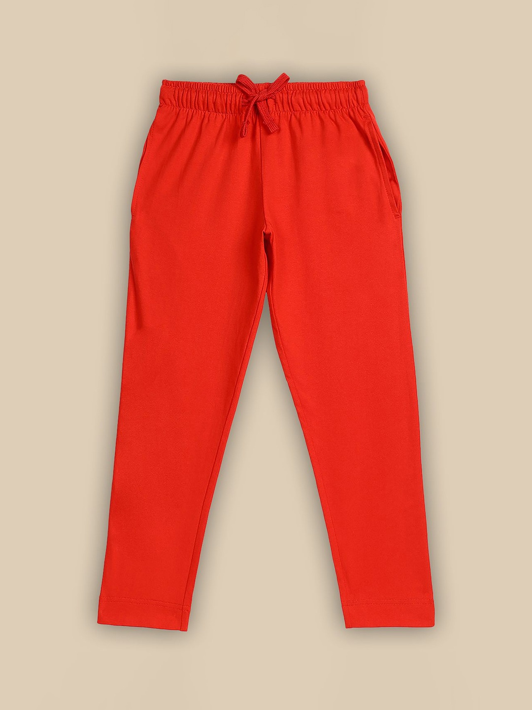 

Kids Ville Girls Cotton Mid-Rise Lounge Pant, Red