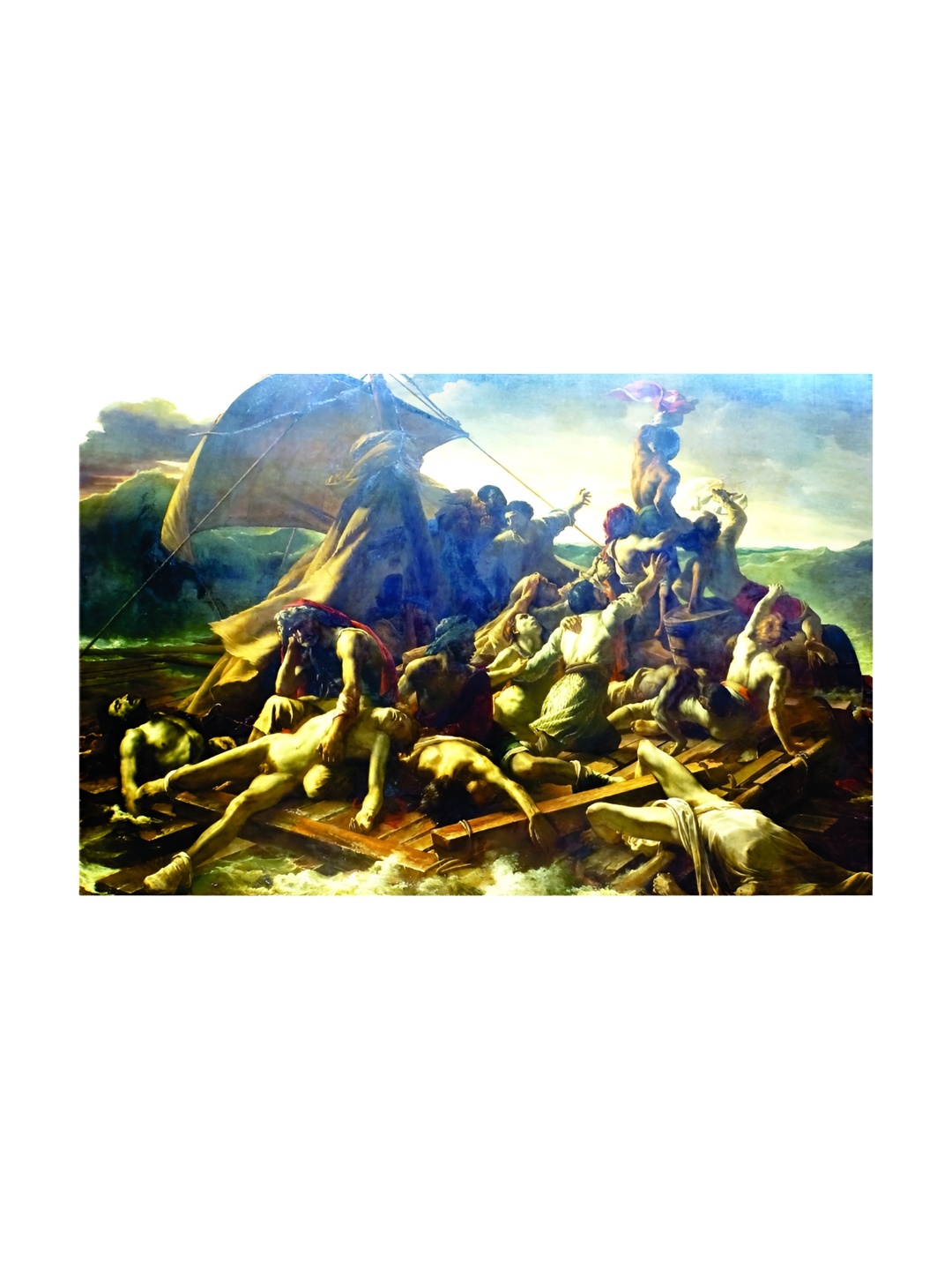 

Inephos Blue & Green The Raft Of The Medusa Canvas Painting Unframed Wall Art