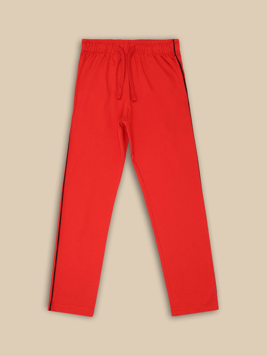

Kids Ville Boys Pure Cotton Mid Rise Lounge Pants, Red