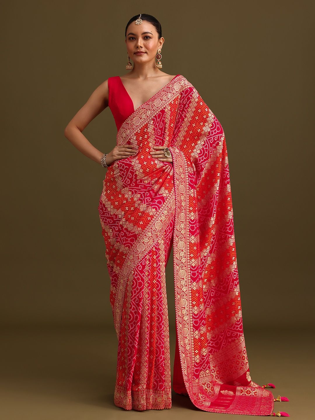 

KALKI Fashion Ethnic Motifs Zari Saree, Pink