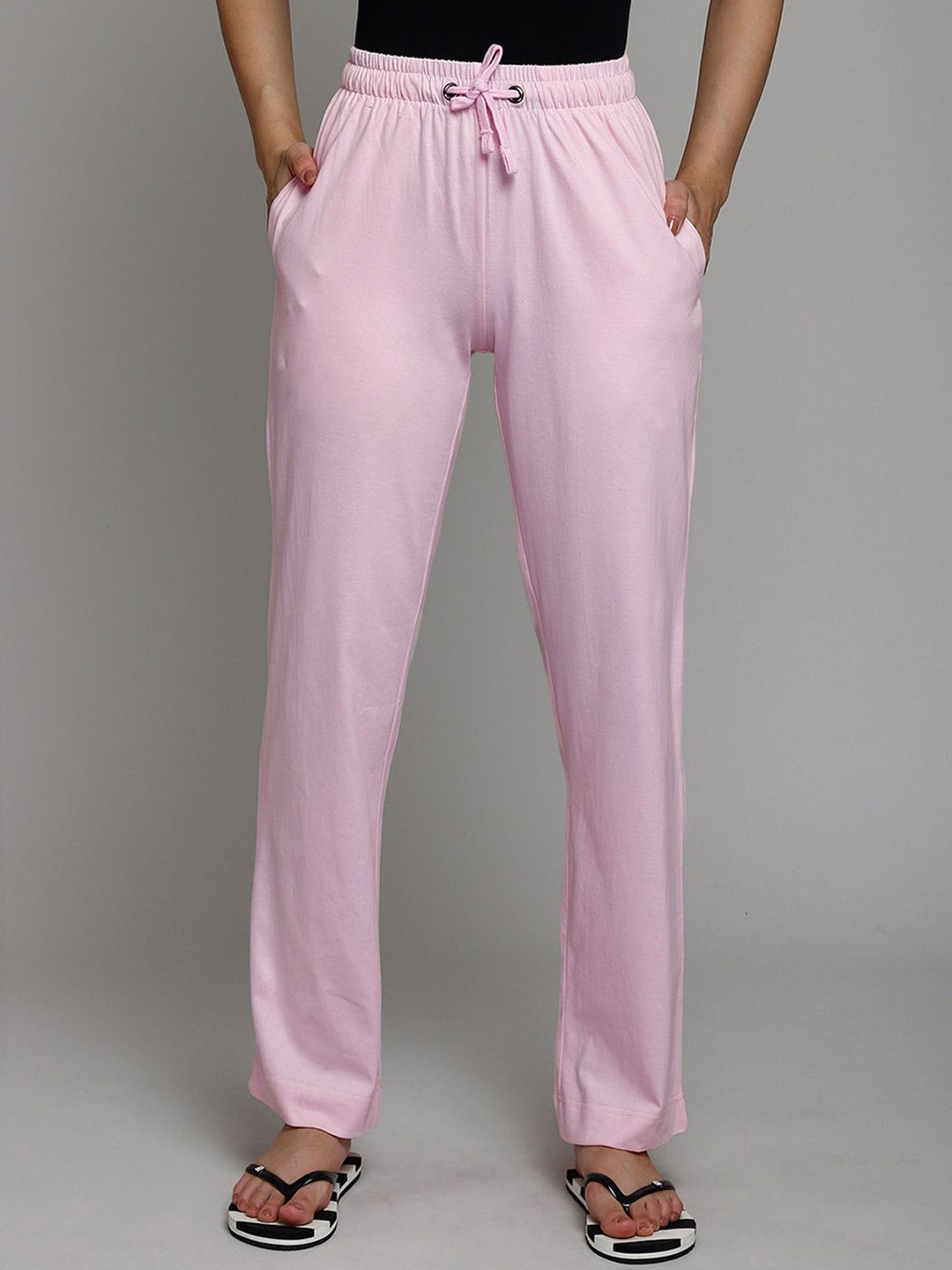 

Free Authority Women Cotton Mid Rise Lounge Pants, Pink