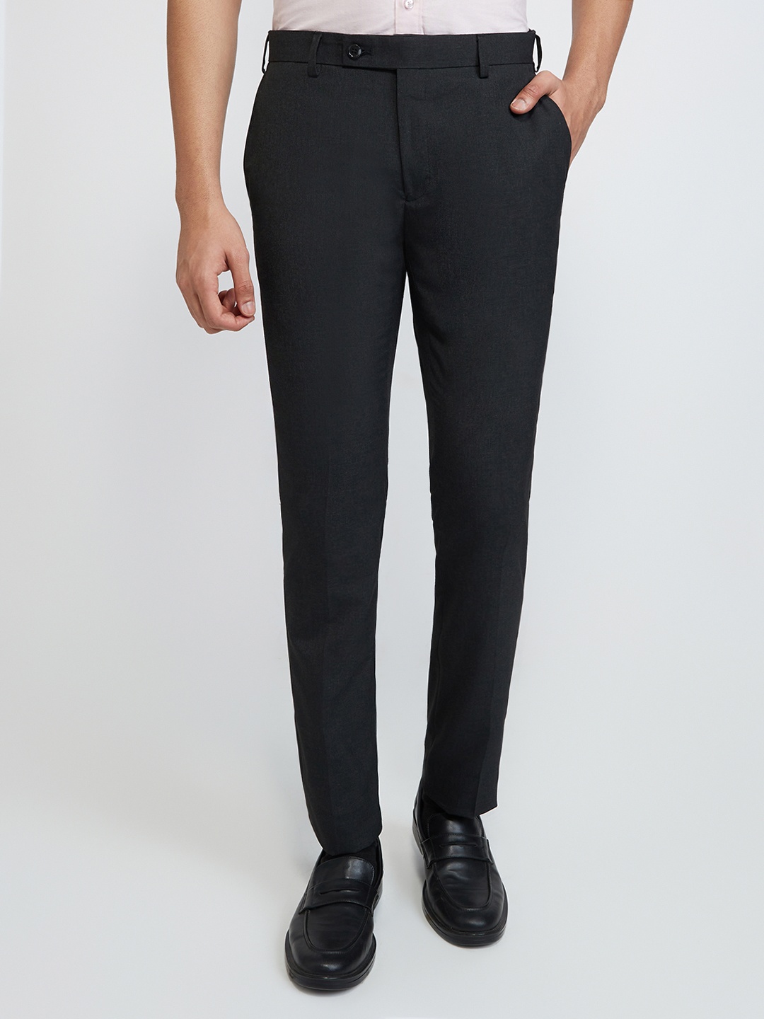 

Raymond Men Slim Fit Trousers, Charcoal