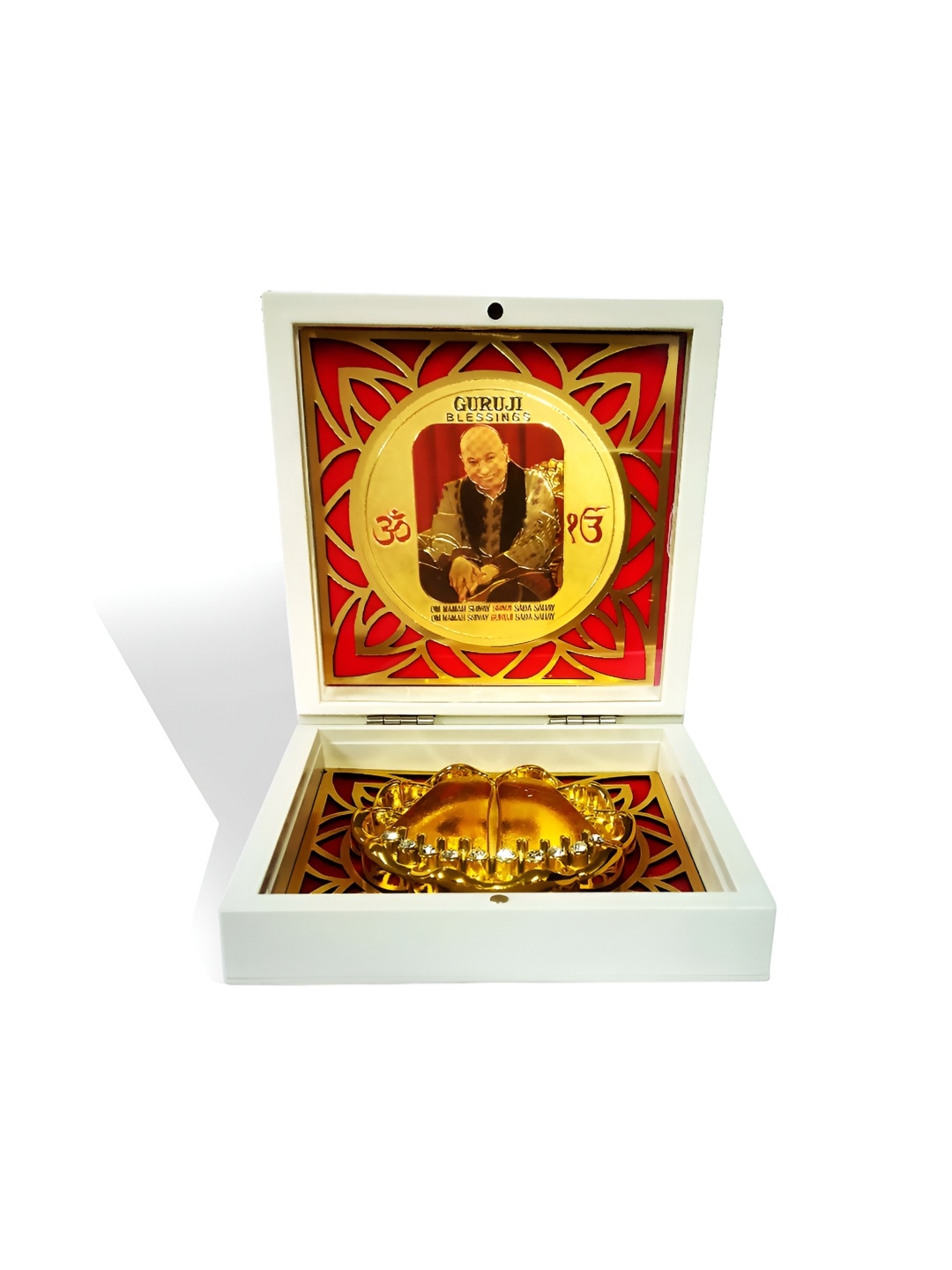 

Adhvik White & Red Jai Guru Ji Swaroop Religious Figurine Showpiece