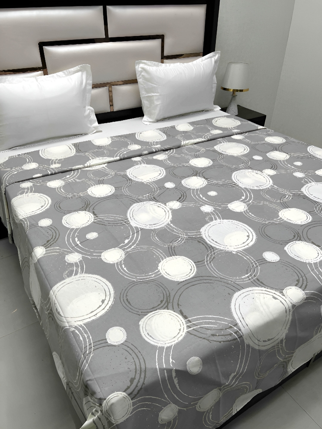 

Pure Decor Cotton Double Bed King Size Winter Duvet Cover for Comforter Quilt & Rajai, Grey