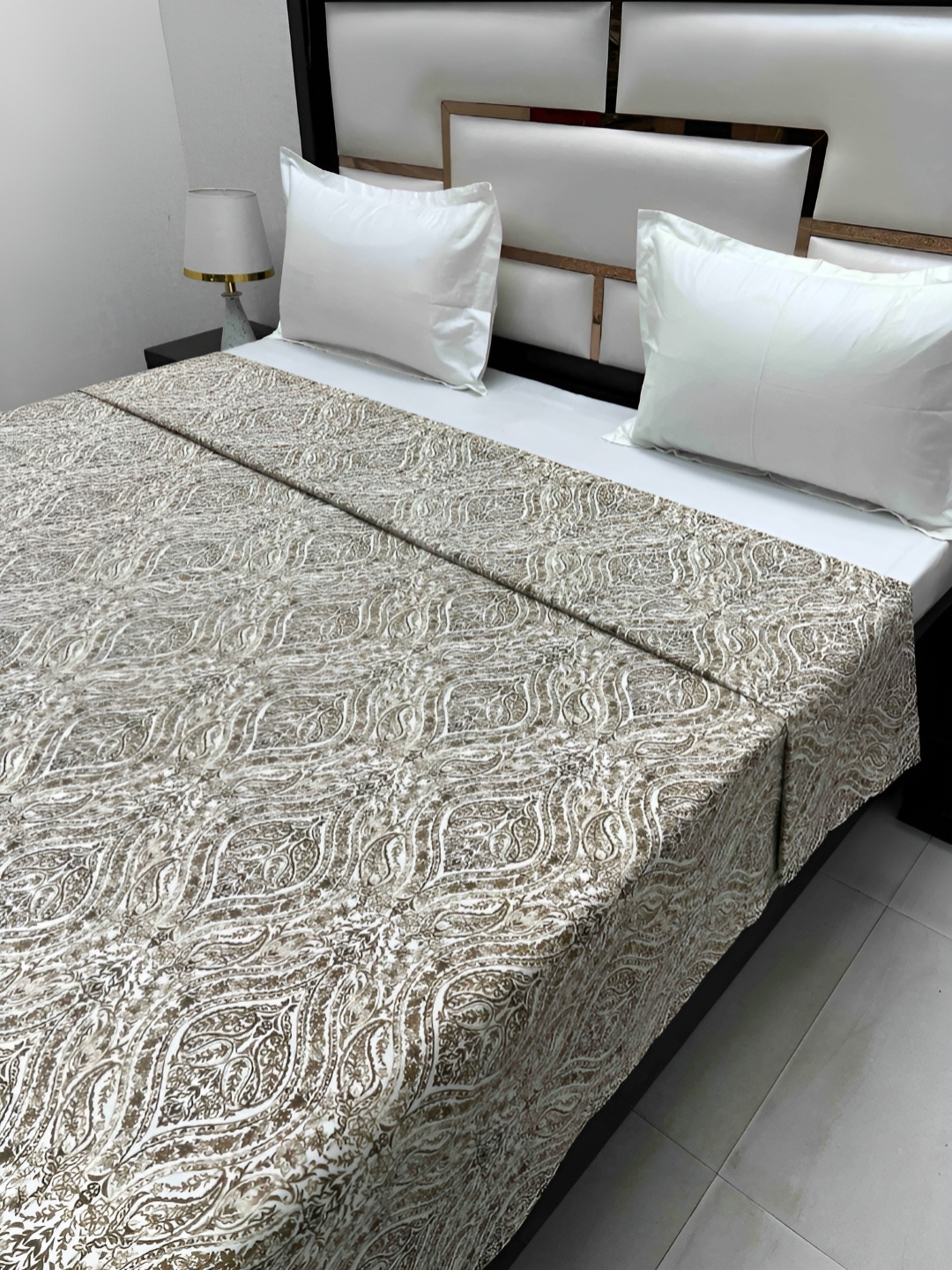 

Pure Decor Cotton Double Bed King Size Winter Duvet Cover for Comforter Quilt & Rajai, White