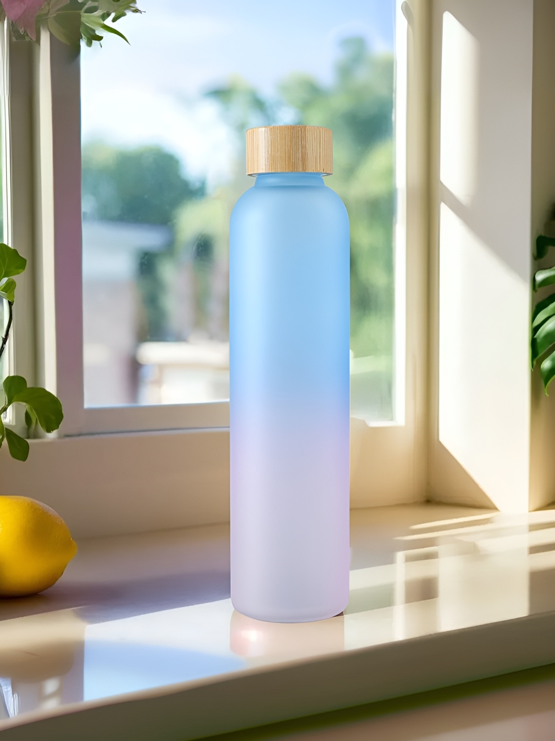 

The Better Home Pink & Blue Colourblock Single Glass Water Bottle