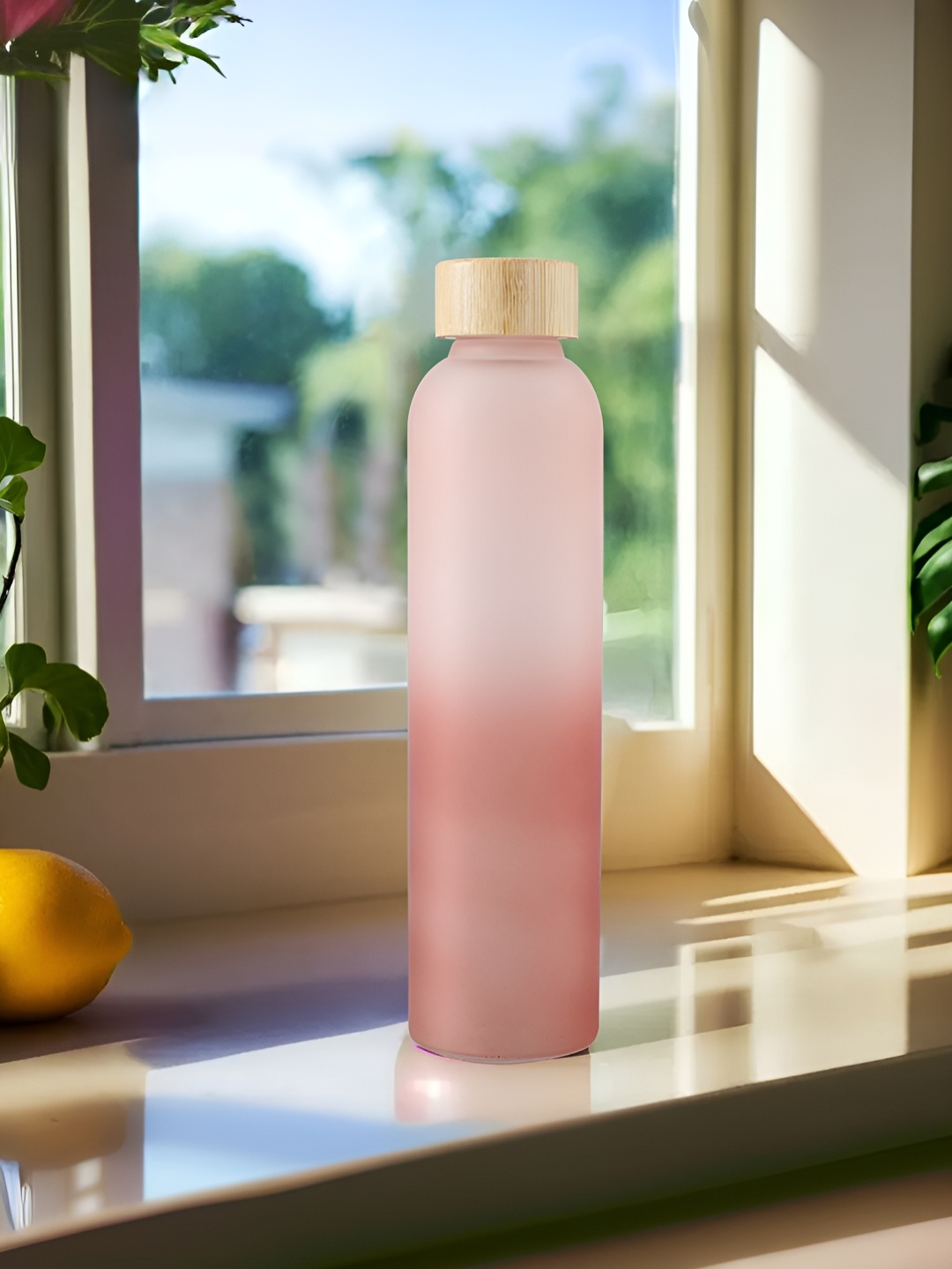 

The Better Home Pink Borosilicate Single Wall Vacuum Glass Water Bottle