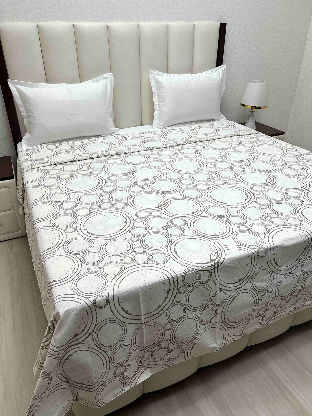 

Pure Decor Cotton Double Bed King Size Winter Duvet Cover for Comforter Quilt & Rajai, Beige