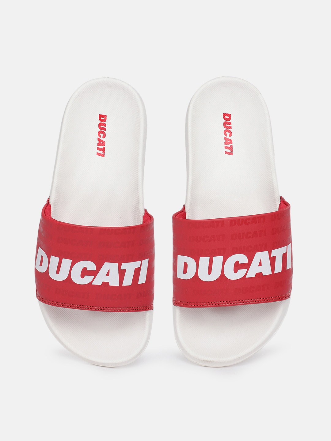 

Ducati Men Printed Sliders, Red