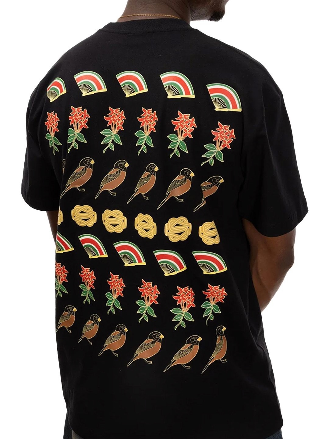 

Patta Men Graphic Printed Round Neck Cotton T-shirt, Black