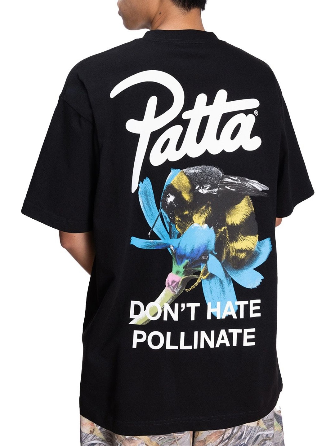 

Patta Men Graphic Printed Round Neck Cotton Relaxed Fit T-shirt, Black