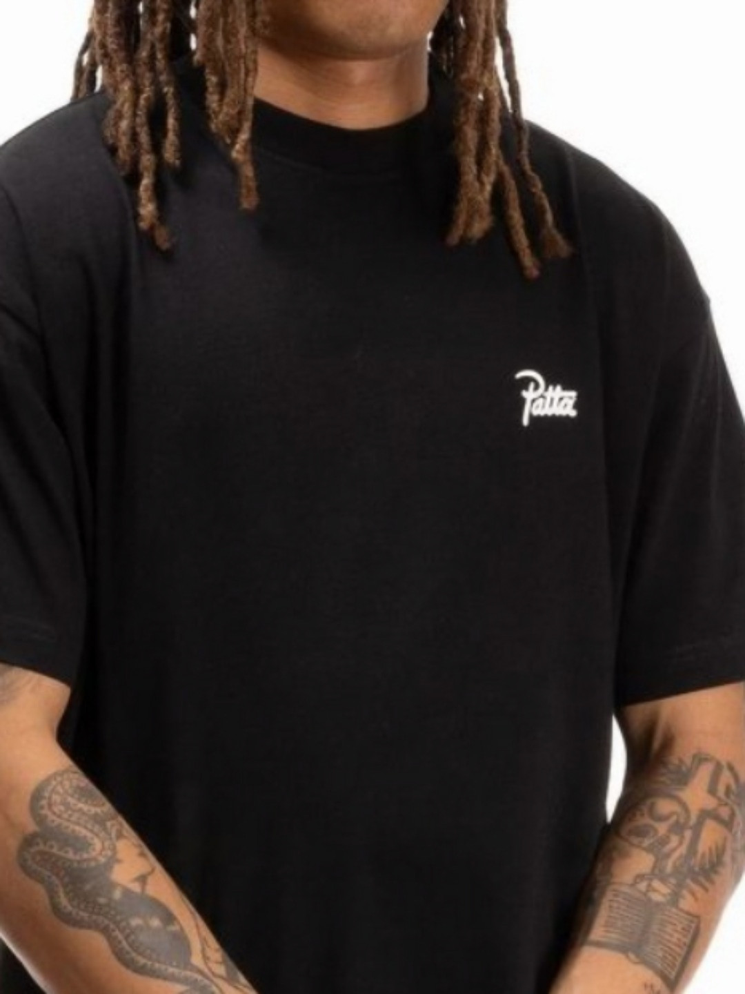 

Patta Men Solid Round Neck Cotton T-shirt, Black