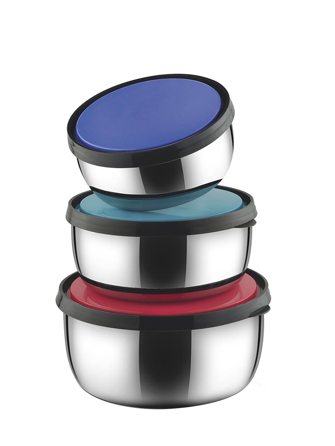 

Classic Essentials Unisex Silver Toned 3 Pieces Stainless Steel Container
