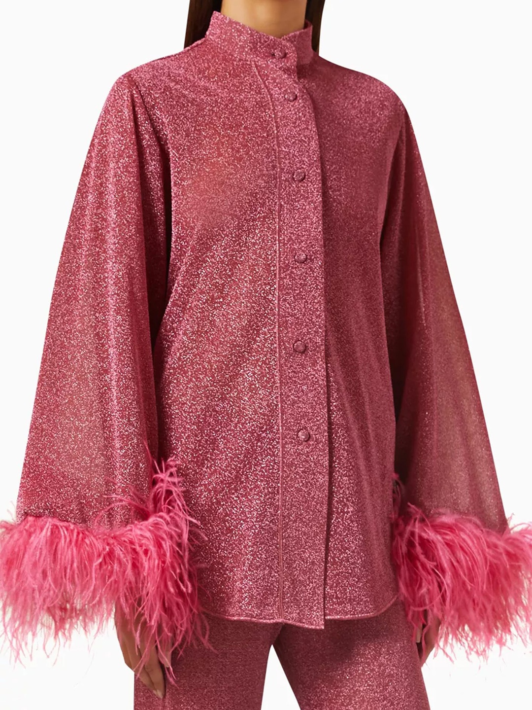 

LULU & SKY Women Relaxed Fit Textured Casual Shirt, Pink