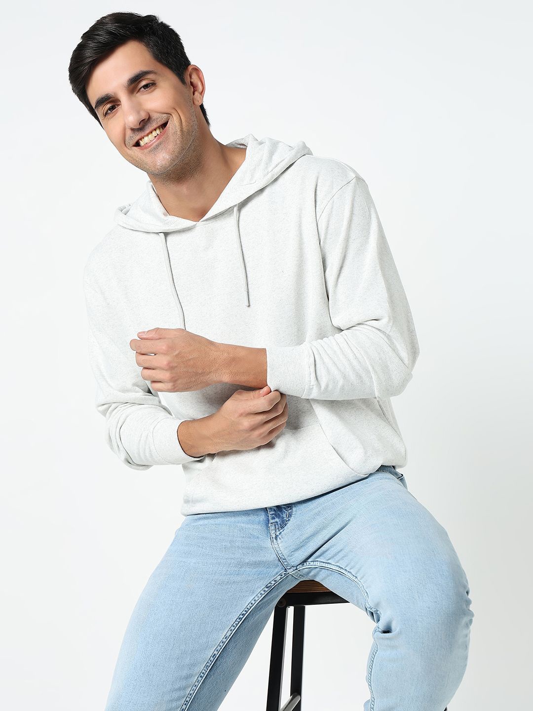 

R&B Men Hooded Sweatshirt, Grey