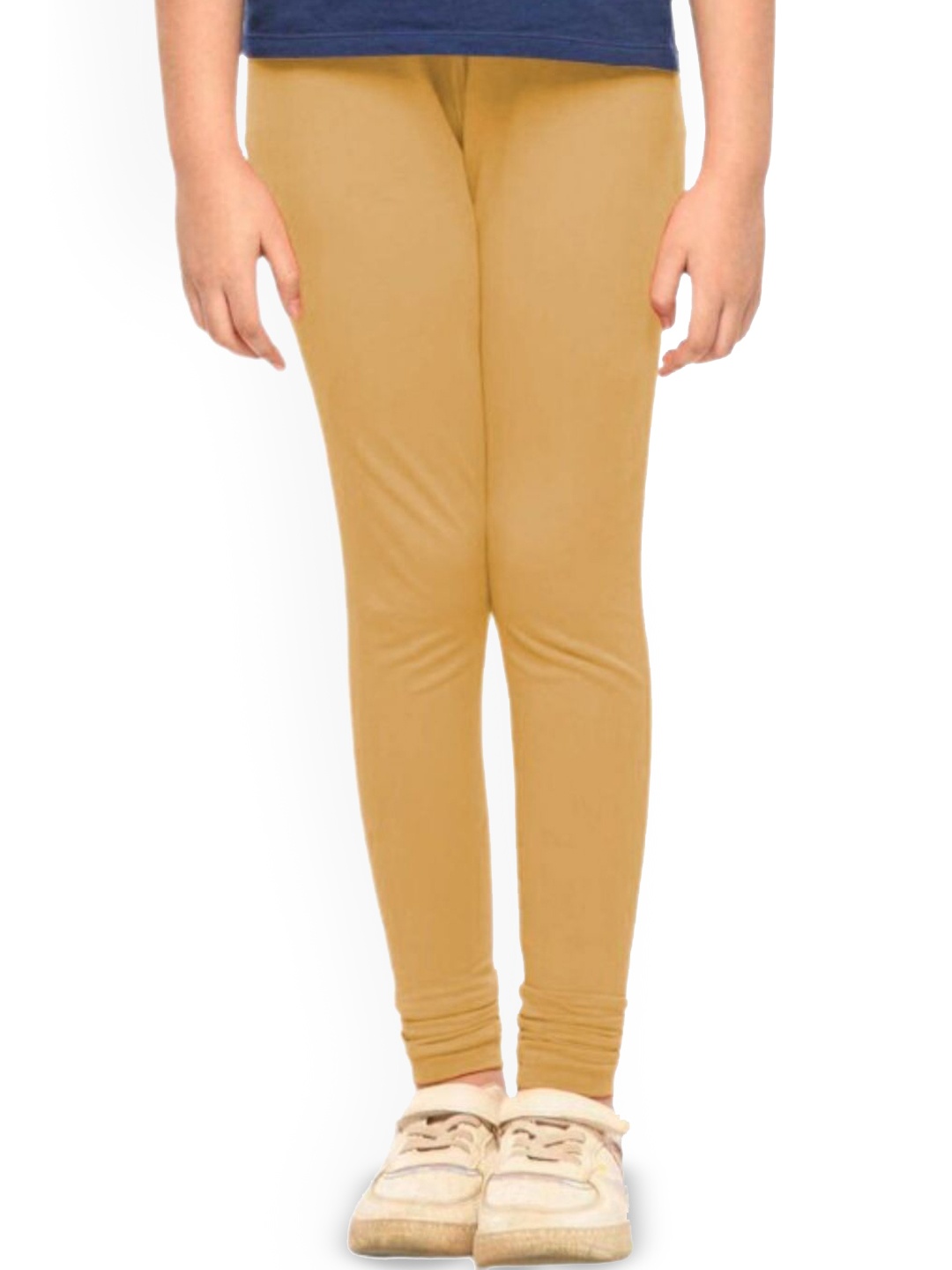 

Tik Tok WEARS Girls Churidar Length Leggings, Beige