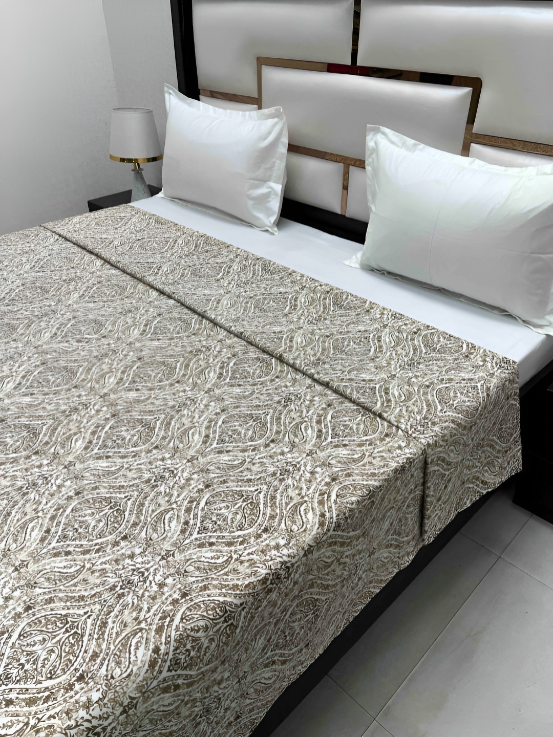 

Pure Decor Cotton Double Bed King Size Winter Duvet Cover for Comforter Quilt & Rajai, White