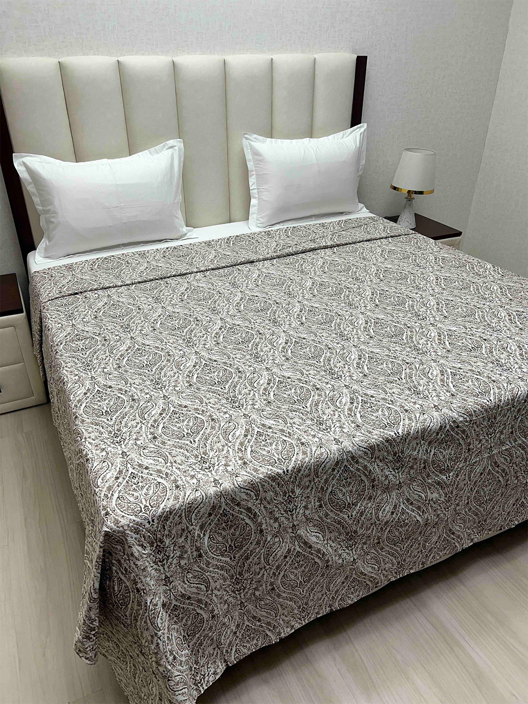 

Pure Decor Cotton Double Bed King Size Winter Duvet Cover for Comforter Quilt & Rajai, White