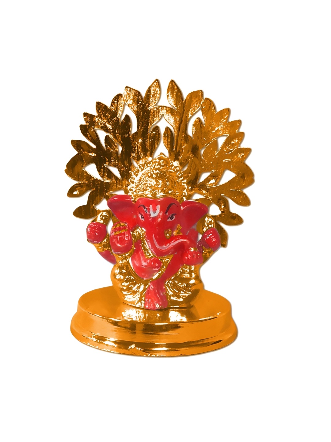 

Adhvik Gold-Toned & Red Vinayak Ganesha Religious Figurine Showpiece