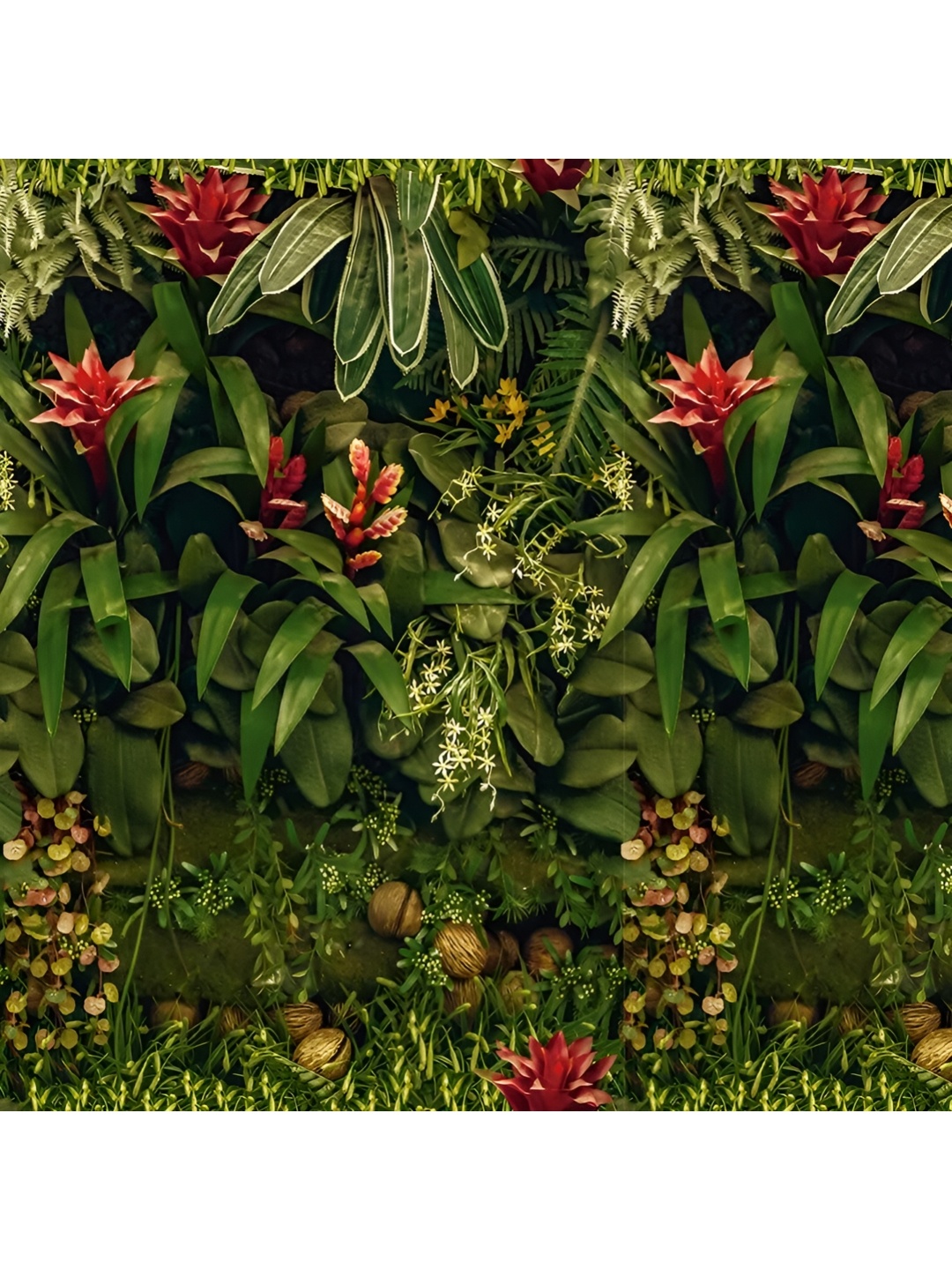 

Jaamso Royals Green & Red Floral & Botanical Printed Waterproof Wall Sticker
