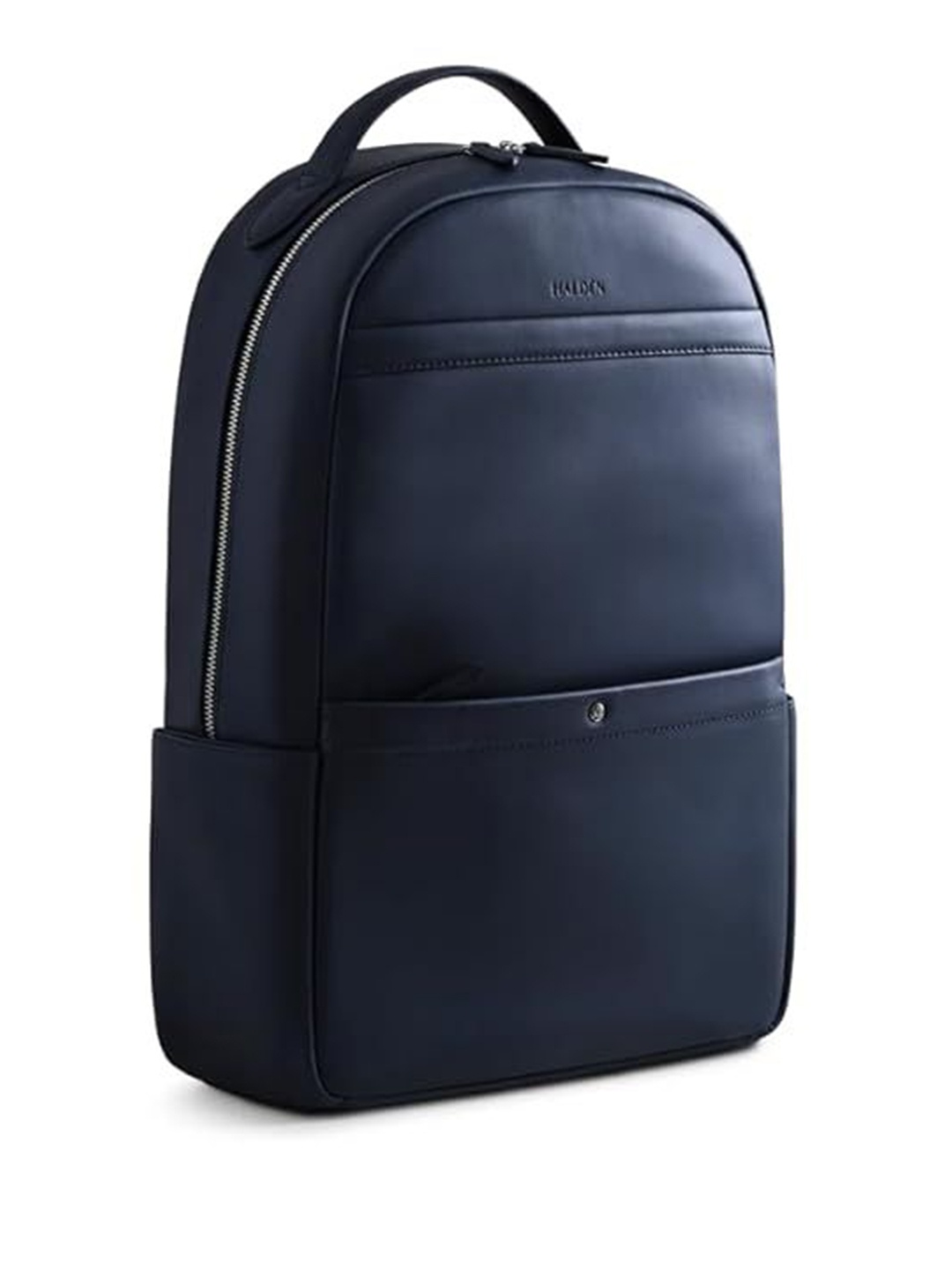 

HALDEN ROSTER Backpack for Laptop 14.3", Padded Straps Vegan Leather Trolley Strap, Blue